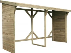 Abri bûches - 2.5 m² - 2.78 x 0.90 x 1.85 m- 5 Stères