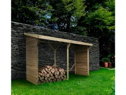 Abri bûches - 2.5 m² - 2.78 x 0.90 x 1.85 m- 5 Stères