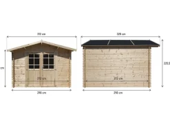 Abri de jardin bois 9.4 m² 