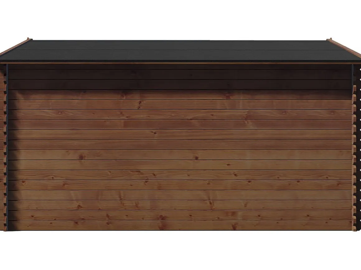 Abri de jardin bois traité autoclave marron "Lormont" - 21,2 m² - 28 mm