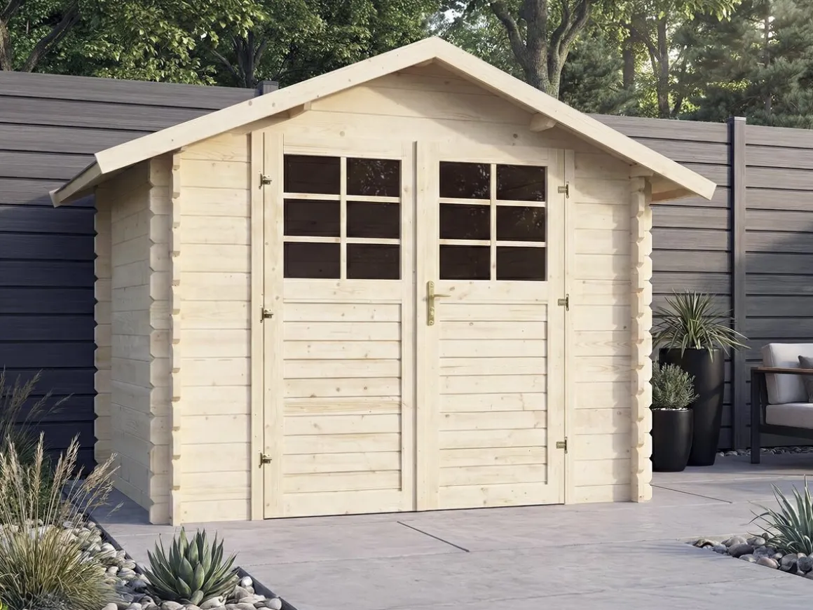 Abri de jardin en bois "Beaufort" - 6.94 m² - 287 x 241 cm - 28 mm
