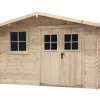 Abri de jardin en bois 14m² "Oz" - 388 x 298 x 225 cm - 28 mm
