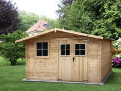 Abri de jardin en bois 14m² "Oz" - 388 x 298 x 225 cm - 28 mm