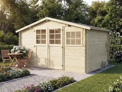 Abri de jardin en bois traité autoclave "Belmont" - 12.53 m² - 34 mm
