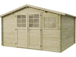 Abri de jardin en bois traité autoclave "Belmont" - 12.53 m² - 34 mm