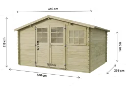 Abri de jardin en bois traité autoclave 