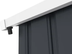 Abri de jardin en métal "Vegas" 5.29 m² avec gouttière - Gris