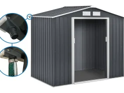 Abri de jardin en métal - "Vegas" - 4.07 m² avec gouttière