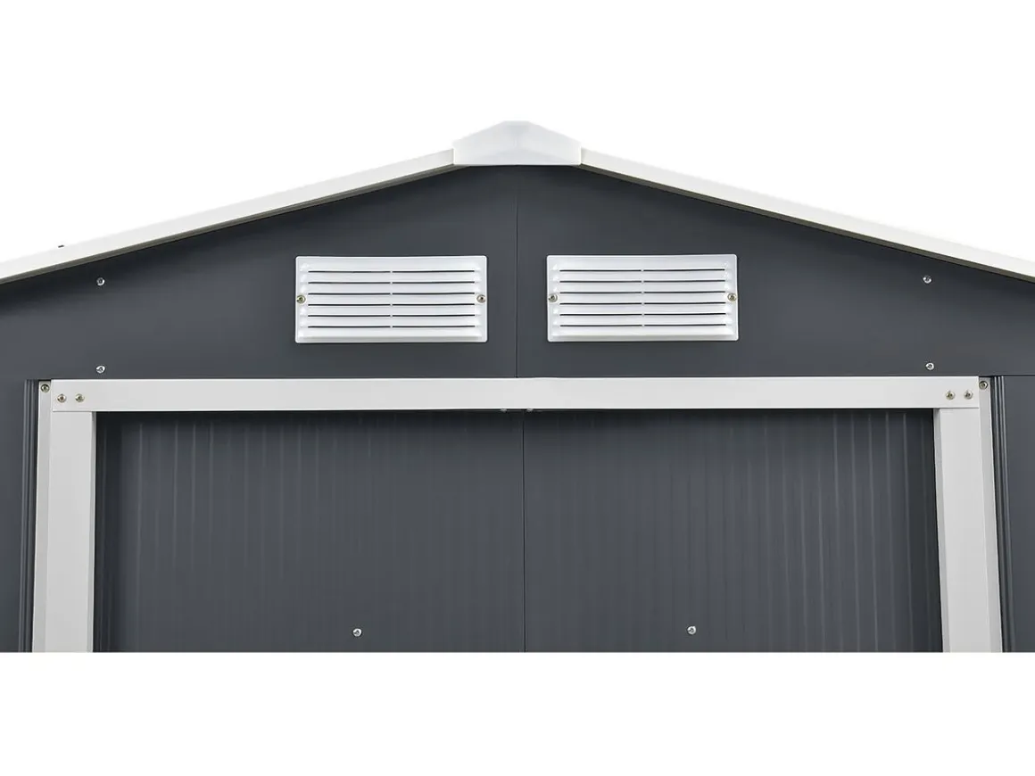 Abri de jardin en métal - "Vegas" - 4.07 m² avec gouttière