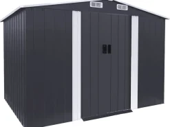 Abri de jardin métal "Boston" - 5,29 m² (4,76 m2 au sol)- Gris