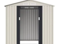 Abri de jardin métal "Nebraska" - 2.71 m² - Beige/gris anthracite