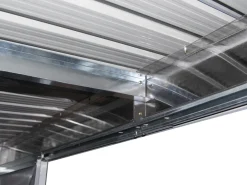Abri de jardin métal toit plat "Texas" - 6,29 m² - Gris