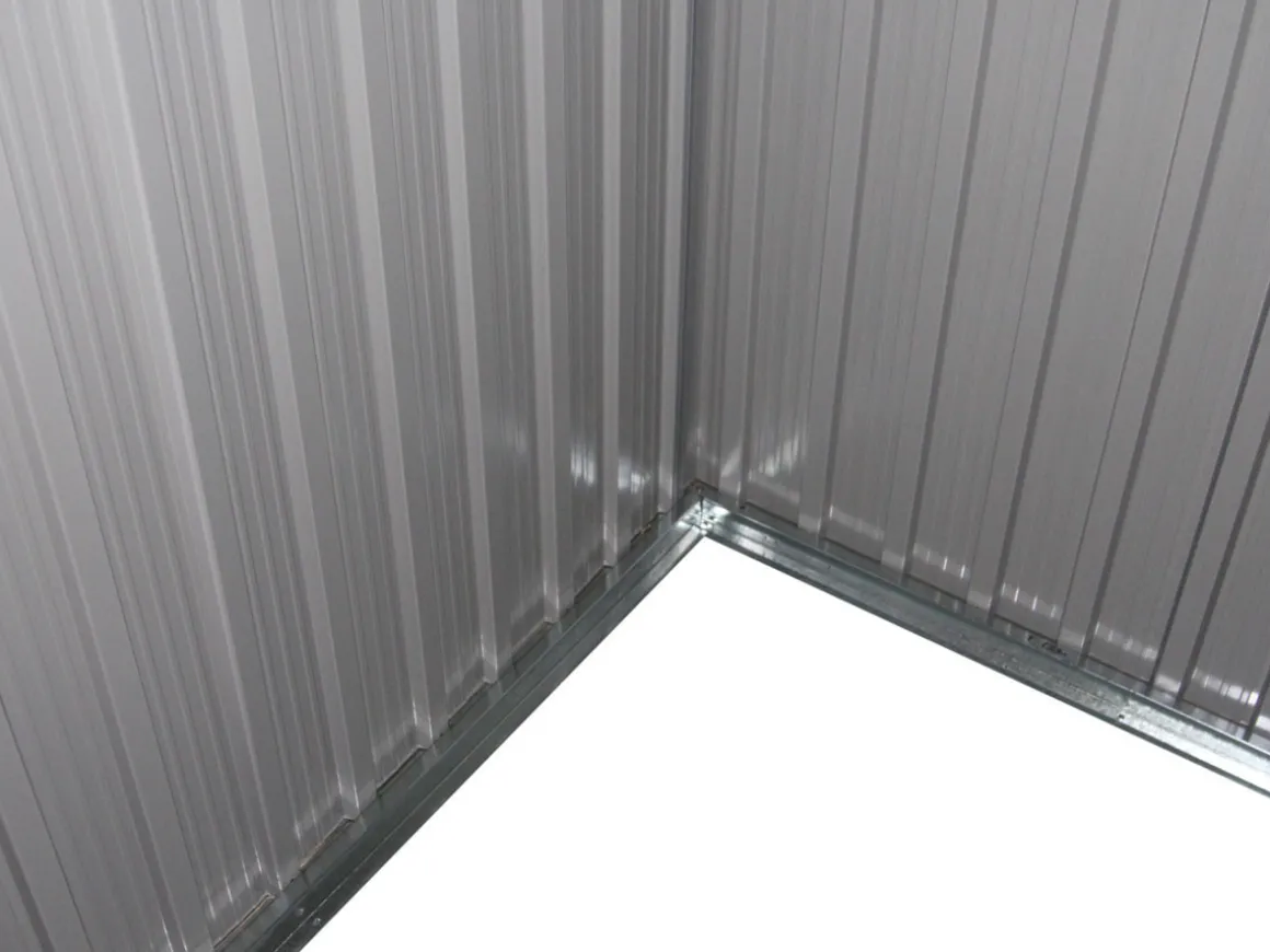 Abri de jardin métal toit plat "Texas" - 4,72 m² - Gris