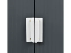Abri de jardin métal - "Vegas" - 5.29 m² avec gouttière et récupérateur d'eau - Gris