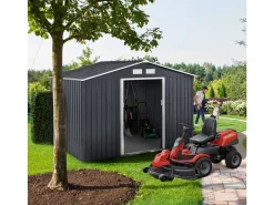 Abri de jardin métal "Vegas" - 5,29 m2 (4,83 m2 au sol) - Gris