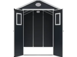 Abri de jardin résine "Texas" - 5.23 m² - kit d'ancrage inclus  - Anthracite