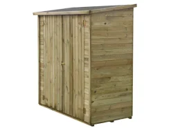 Abri jardin bois adossable "Lipki " - 1.79 x 0.9 x 1.78/1.87 m - 1.61 m² - 12 mm - Avec plancher