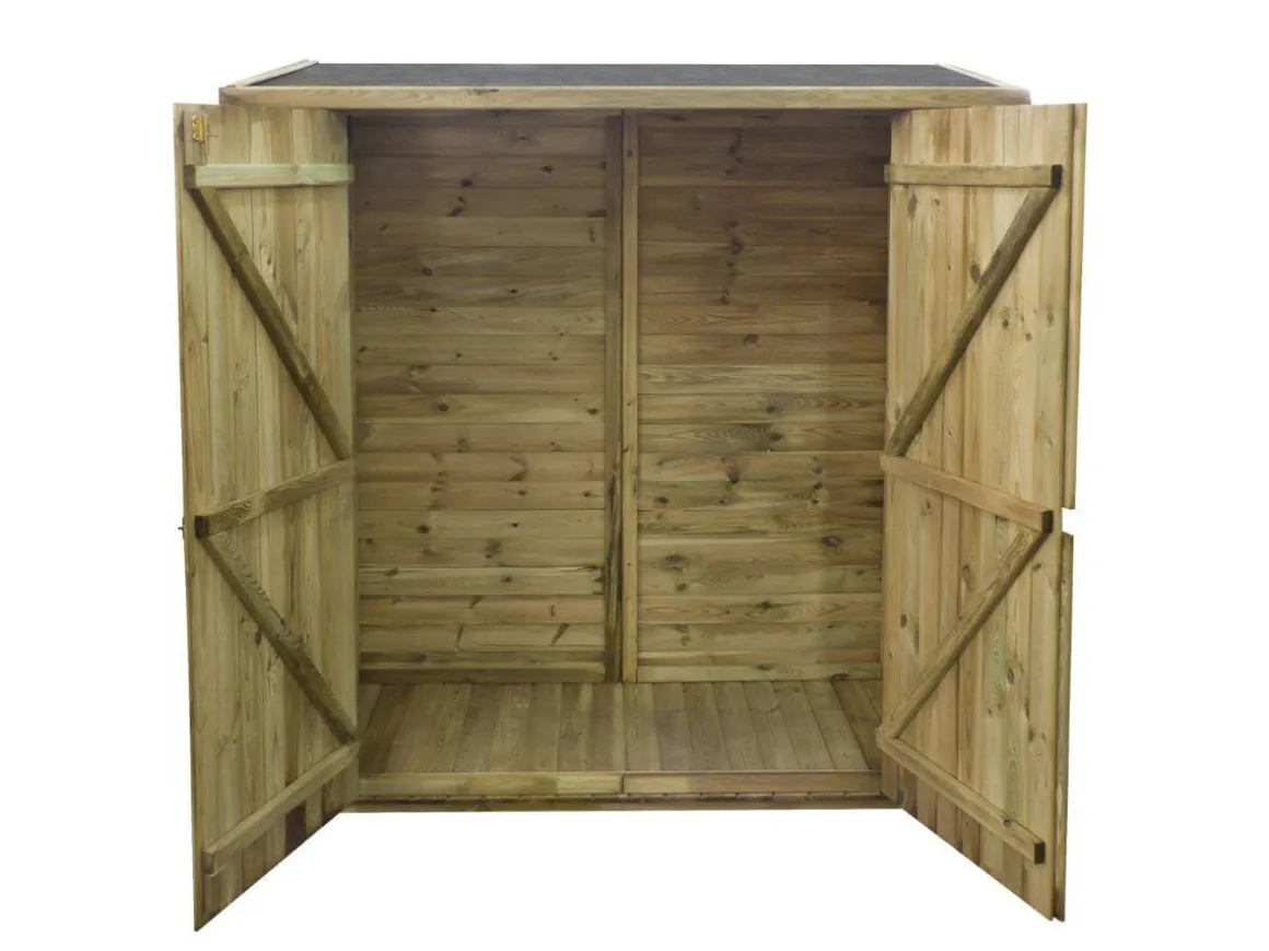 Abri jardin bois adossable "Lipki " - 1.79 x 0.9 x 1.78/1.87 m - 1.61 m² - 12 mm - Avec plancher