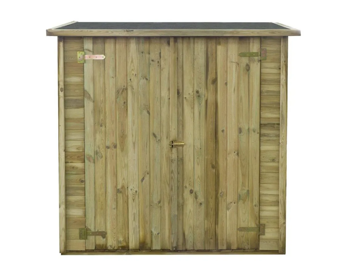Abri jardin bois adossable "Lipki " - 1.79 x 0.9 x 1.78/1.87 m - 1.61 m² - 12 mm - Avec plancher