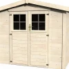 Abri jardin bois "Mareuil" - 6.14 m² - 2.57 x 2.39 x 2.12 m - 28 mm