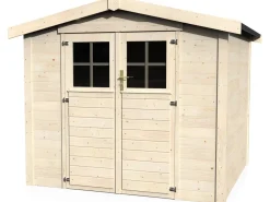 Abri jardin bois "Mareuil" - 6.14 m² - 2.57 x 2.39 x 2.12 m - 28 mm