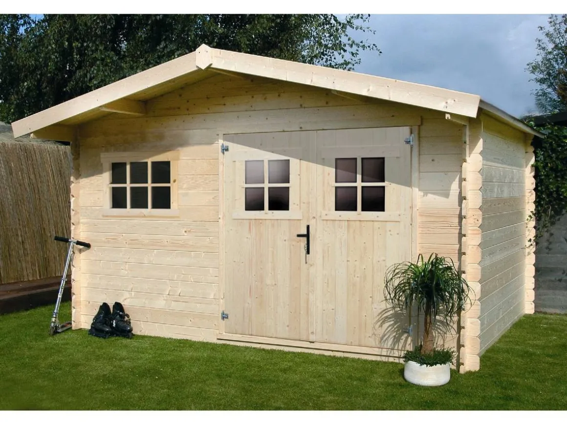 Abri jardin bois - 19,72 m² - 4.64 x 4.25 x 2,32 m - 28 mm