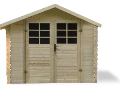 Abri jardin bois traditionnel - 8.88 m2 - 2.98 x 2.98x 2.18 m - 28 mm