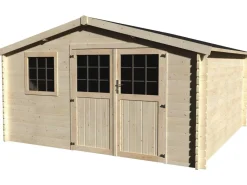 Abri jardin bois "Vallauris" - 15.84 m² - 3.98 x 3.98 x 2.29 m - 34 mm