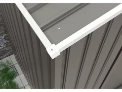 Abri jardin métal "Dallas"  - 5,29 m² avec gouttière - Taupe
