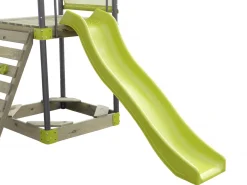 Aire de jeu portique en métal avec toboggan et bac a sable 