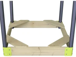 Aire de jeu portique en métal avec toboggan et bac a sable 