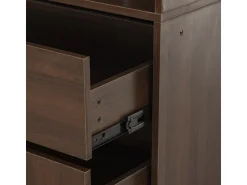 Armoire avec 4 tiroirs et 1 penderie "Opéra" - 80 x 45 x 180 cm - Marron