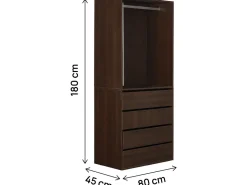 Armoire avec 4 tiroirs et 1 penderie 