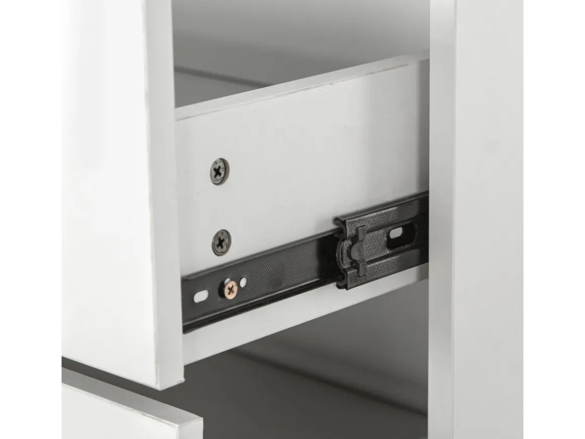 Armoire avec 4 tiroirs et 1 penderie "Opéra" - 80 x 45 x 180 cm - Blanc