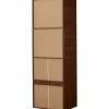 Armoire avec 5 tiroirs et 2 étagères "Opéra" - 60 x 45 x 180 cm - Marron