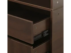 Armoire avec 5 tiroirs et 2 étagères "Opéra" - 60 x 45 x 180 cm - Marron