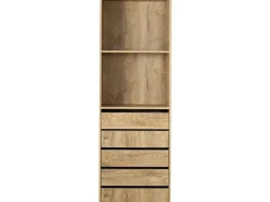Armoire avec 5 tiroirs et 2 étagères 