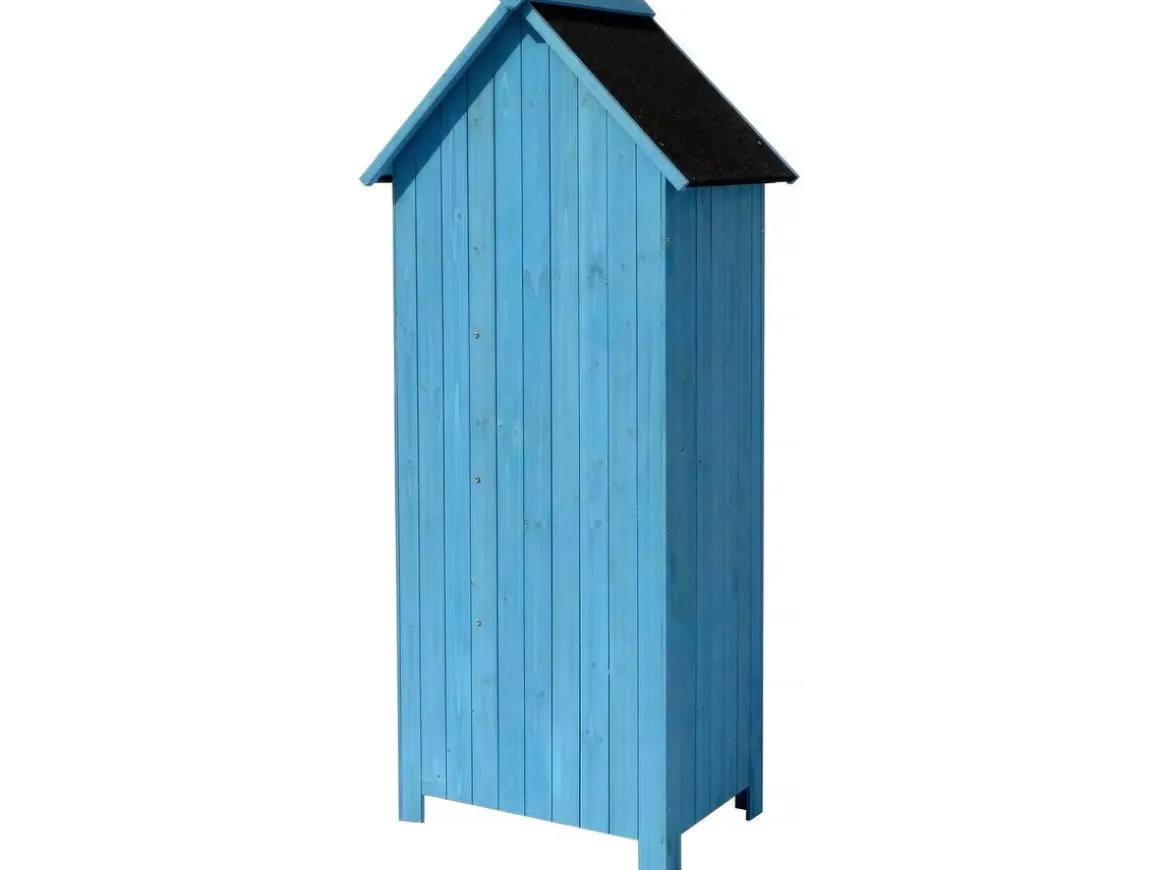 Armoire de jardin "Cabanon" - 77 x 54.5 x 179 cm - Bleu ciel