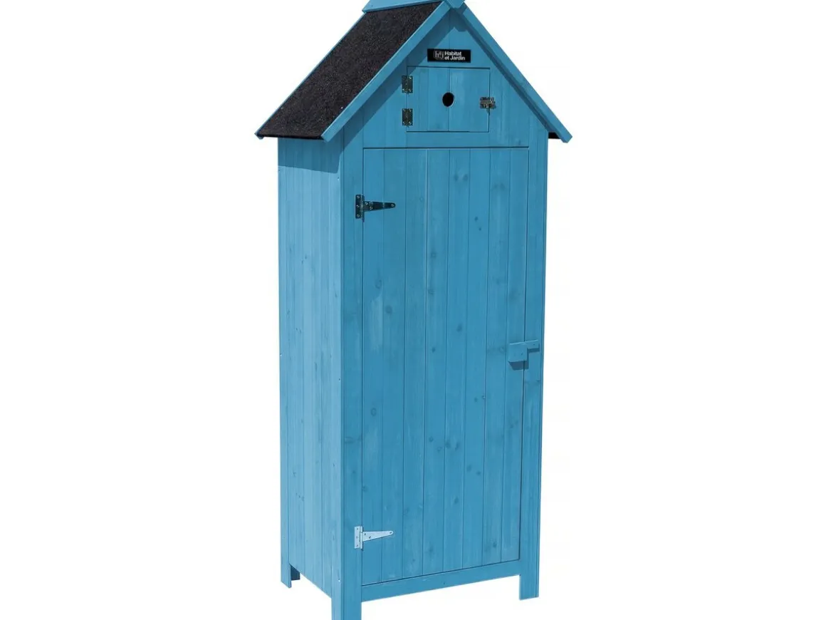 Armoire de jardin "Cabanon" - 77 x 54.5 x 179 cm - Bleu ciel
