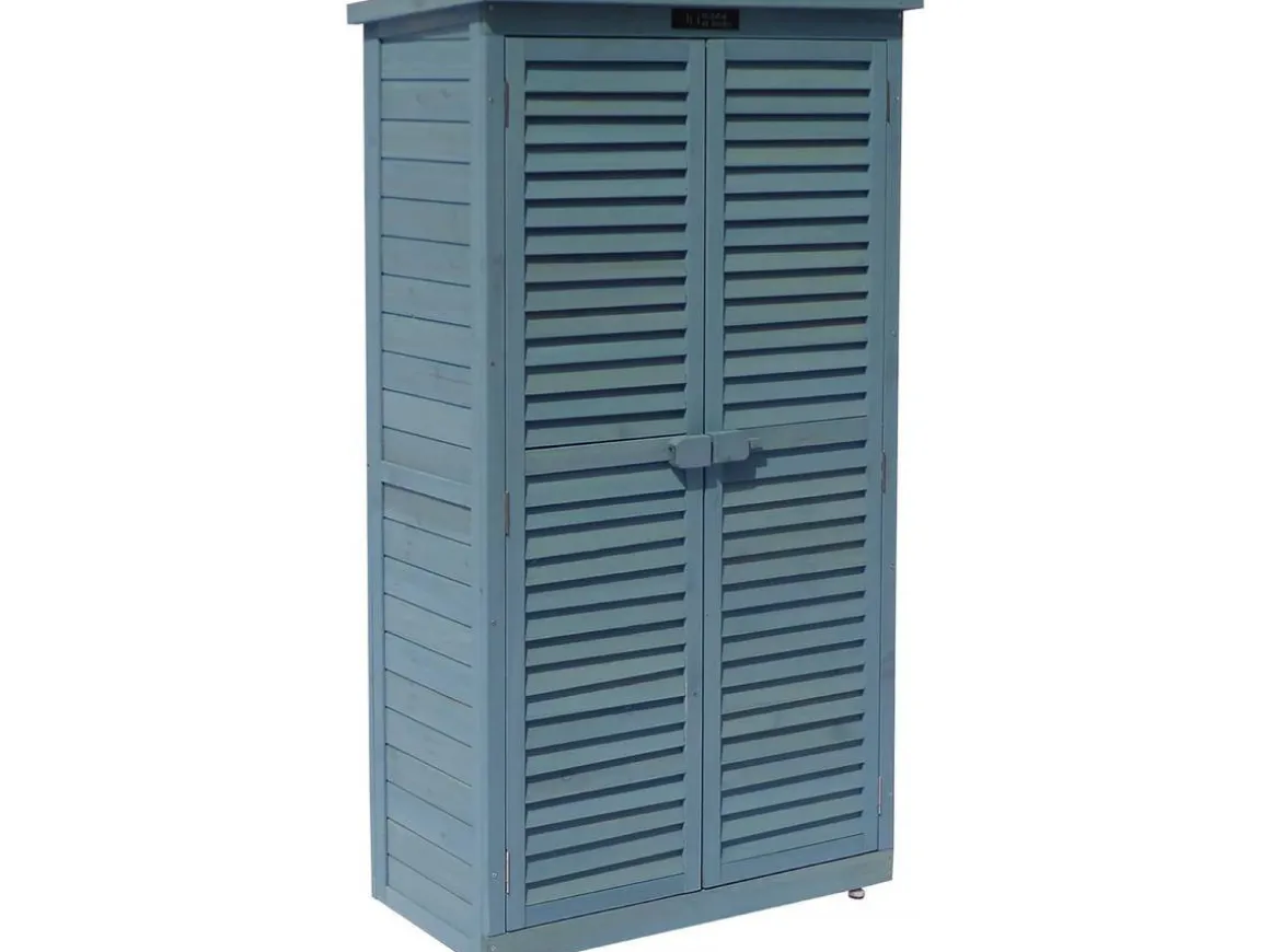 Armoire de jardin "Space" - 87 x 46.5 x 160 cm - Bleu ciel
