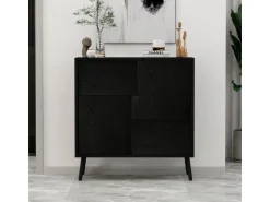 Armoire multifonction en bois "Darien" - 76.5 x 35 x 79.5 cm - Bois Noir