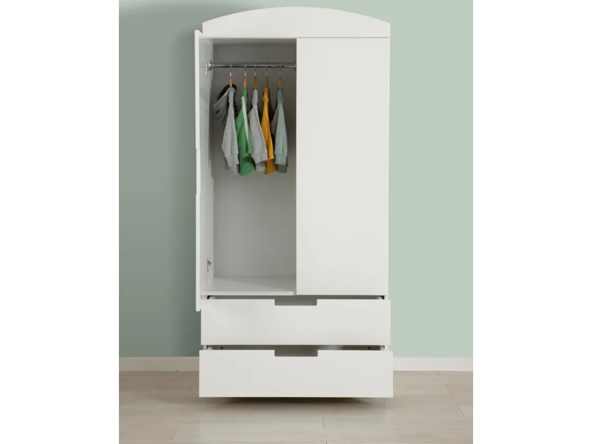 Armoire pour enfants "Classic" - 175,5 x 90 x 52 cm - Blanc