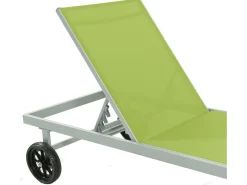 Bain de soleil en aluminium et textilène "Bella" - Phoenix - Vert - Lot de 2