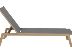 Bain de soleil en aluminium imitation bois  