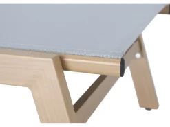Bain de soleil en aluminium imitation bois  "Elysia" - Gris clair