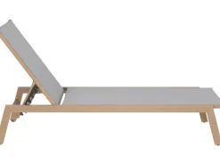 Bain de soleil en aluminium imitation bois  