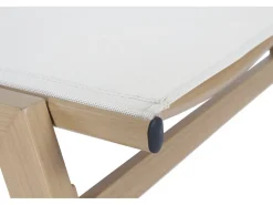Bain de soleil en aluminium imitation bois  