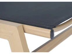 Bain de soleil en aluminium imitation bois  "Elysia" - Noir