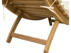 Bain de soleil en bois avec coussins inclus 