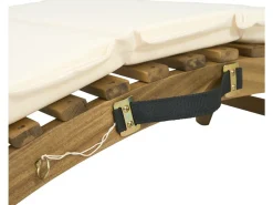 Bain de soleil en bois avec coussins inclus 